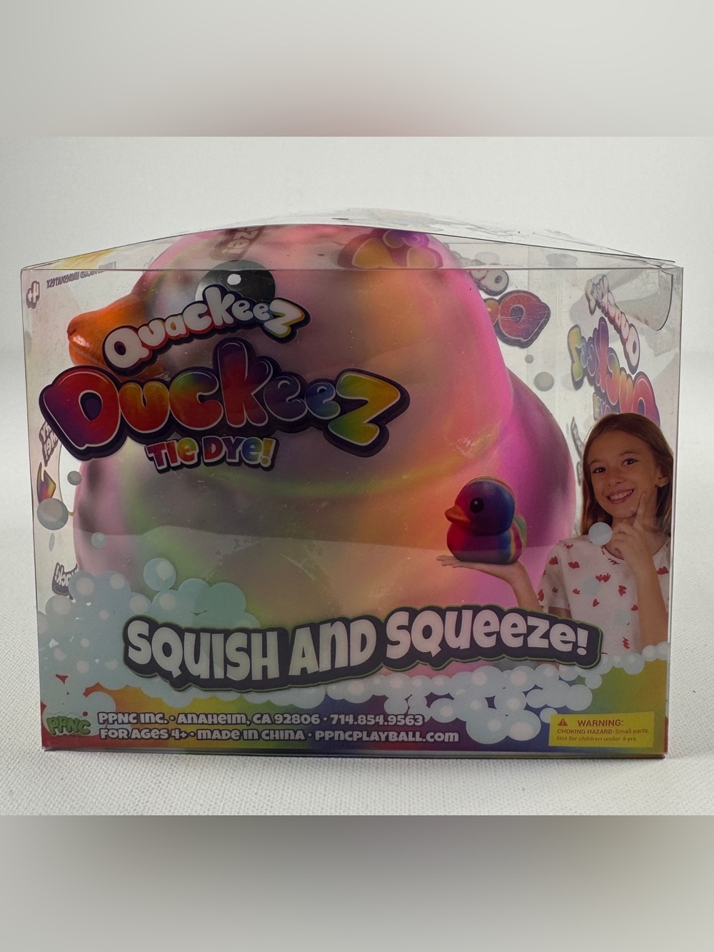 Quackeez Duckeez Tie Dye Squishy Rubber Duck Five Below Multicolor - Picture 2 of 3